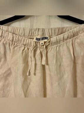 Djerf Avenue Cream Linen Pants
